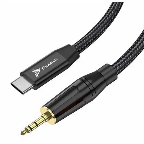 Reagle Kabel usb c aux adapter mini jack 3,5 mm dac stereo, słuchawek głośników 1m