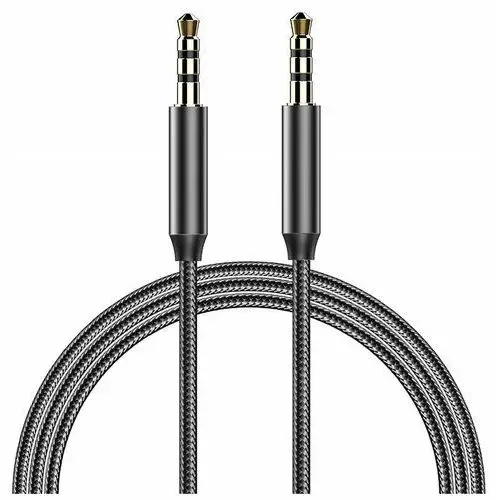 Recci Wzmacniany kabel aux audio nylonowy mini jack 3,5mm 1m