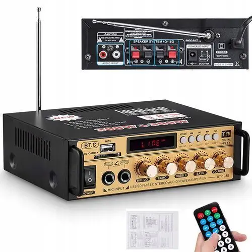 Receiver 300W Bluetooth Usb Stereo Amplifier 220V