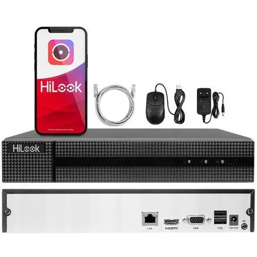 Rejestrator Ip 8 kanalowy HiLook Hikvision do 6Mpx Aplikacja HikConnect