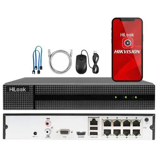 Rejestrator Ip NVR-8CH-5MP/8P 8x PoE Analiza Obrazu Hilook by Hikvision