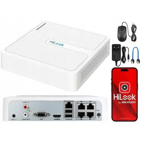 Rejestrator Ip PoE 4x PoE HiLook by Hikvision NVR-4CH-H/4P