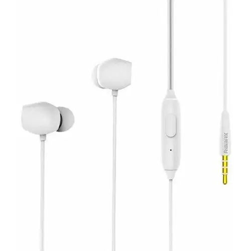 Remax RM-550 dokanałowe słuchawki z pilotem i mikrofonem biały - Biały