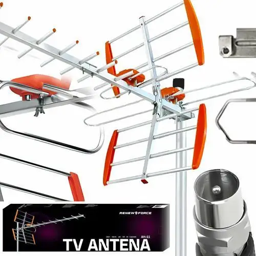 Renew force Zewnętrzna antena tv naziemnej kierunkowa dvb-t2 mux filtr lte 32db jakość ah-11