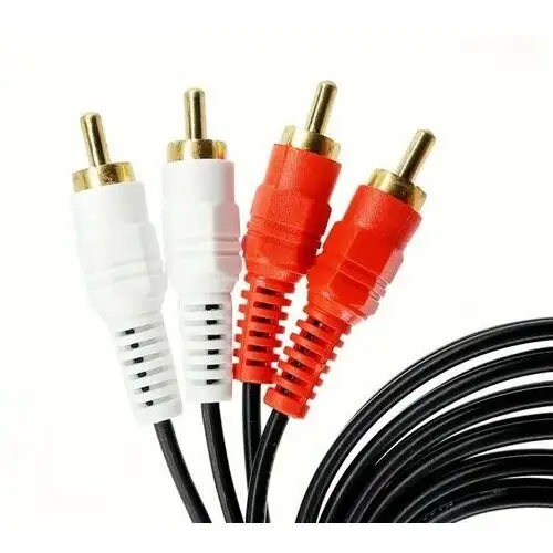 Rf983 kabel audio 2x rca na 2x rca, pozłacane złącza 1,5 m, czarny Riff