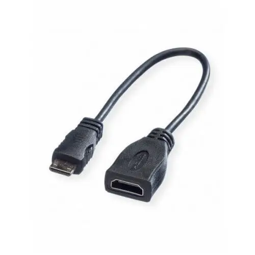 Roline kabel hdmi high speed + ethernet, a - c, f/m, 0,15 m