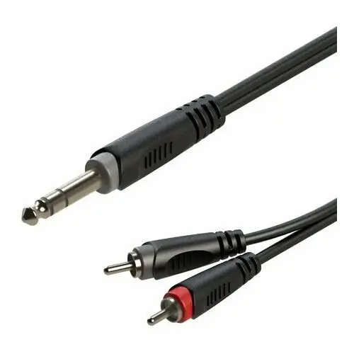Roxtone kabel audio 6m rayc110l6 jack 6.3mm stereo 2 x rca