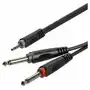 Kabel Jack 3,5 Stereo - 2x Jack 6,3 Mono - 2m - Roxtone Samurai Sklep on-line