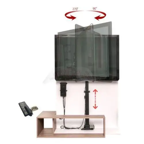 Sabaj system Elektryczny podnośnik do telewizora k-2 z głowicą obrotową rotolift + autolid system podnoszenia wieka mebla winda tv maksymalna waga telewizora 50kg maksymalna przekątna ekranu 50"
