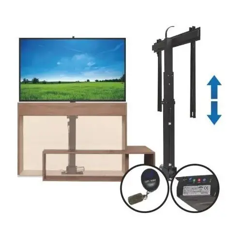 Podnośnik elektryczny do telewizora K-1 Eco Czarny UE WINDA TV Maksymalna przekątna ekranu do 48" Maksymalna waga telewizora 30kg