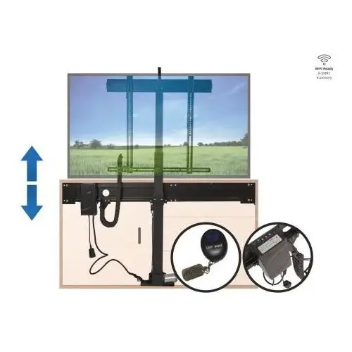 Podnośnik elektryczny do telewizora K-3 PREMIUM C WINDA TV Pilot RF Maksymalna waga telewizora 70kg Maksymalna przekątna ekranu 65"