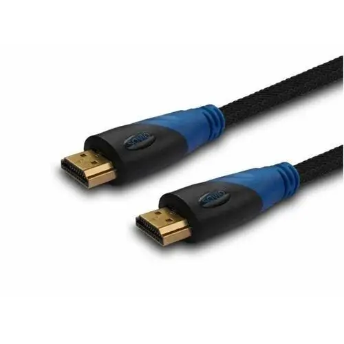 Savio abel hdmi (m) 3m, oplot nylonowy, złote końcówki, v1.4 high speed, ethernet/3d, cl-07