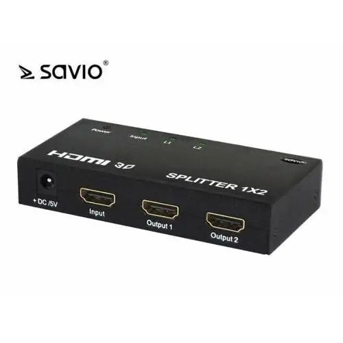 Adapter AV Elmak Splitter HDMI na 2 odbiorniki (SAVIO CL-42)