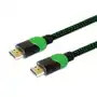 Savio Kabel HDMI 2.0 zielono-czarny 1,8m, GCL-03 Sklep on-line