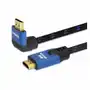 Kabel HDMI v2.1 Savio CL-147 1,8m, 8K, kątowy, OFC, niebiesko-czarny, złote Sklep on-line