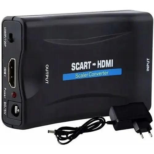 Sh. Konwerter adapter z scart na hdmi av euro full hd 1080p