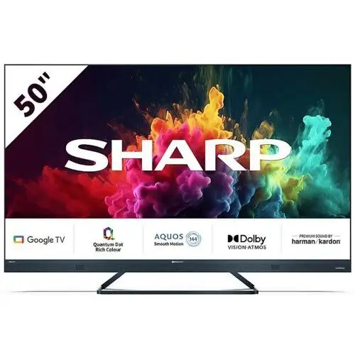 Sharp 50FQ8EG 50" QLED 4K 144Hz Google TV Dolby Vision Dolby Atmos DTS:X HDMI 2.1 DVB-T2