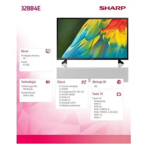 TV LED Sharp 32BB3E 4