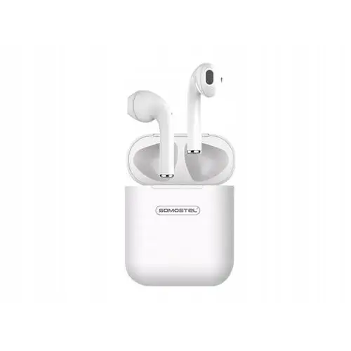 Słuchawki Bezprzewodowe Bluetooth Douszne Białe Tws Głośne Bas Powerbank