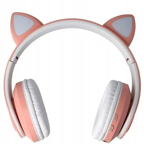 Słuchawki Kocie uszy, nauszne, bezprzewodowe, dziecięce, bluetooth