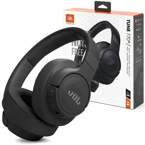 Słuchawki nauszne bezprzewodowe Jbl Tune 770NC Czarne Anc Bt 5.3 Usb-c