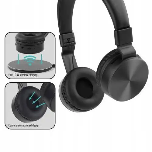 Słuchawki nauszne bluetooth 5.3 ładowane bezprzewodowo 10W Intempo