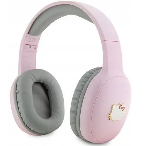 Słuchawki nauszne Bluetooth Hello Kitty Metal Logo różowe
