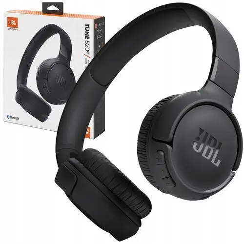 Słuchawki Nauszne Jbl 520BT Black Bezprzewodowe Bluetooth Mikrofon