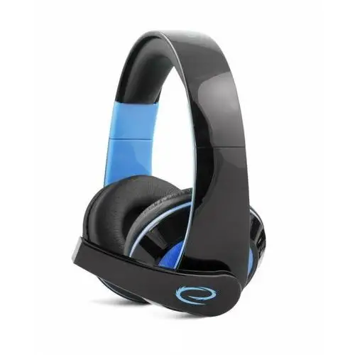 Słuchawki nauszne z mikrofonem esperanza condor czarno-niebieskie egh300b, EGH300B