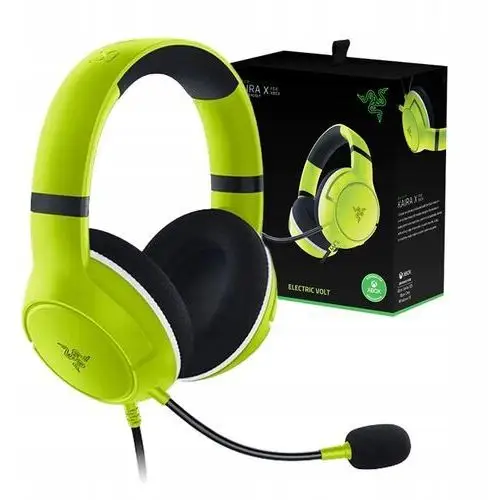 Słuchawki przewodowe Gaming Razer Kaira X Electric Volt Zielone Xbox Pc iOS