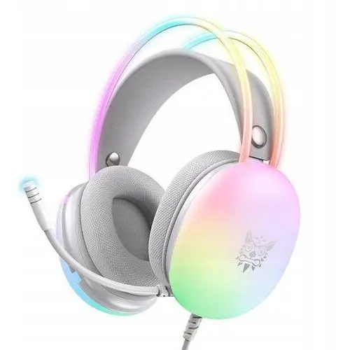 Słuchawki przewodowe gamingowe nauszne Minijack Białe Onikuma X25 Rgb