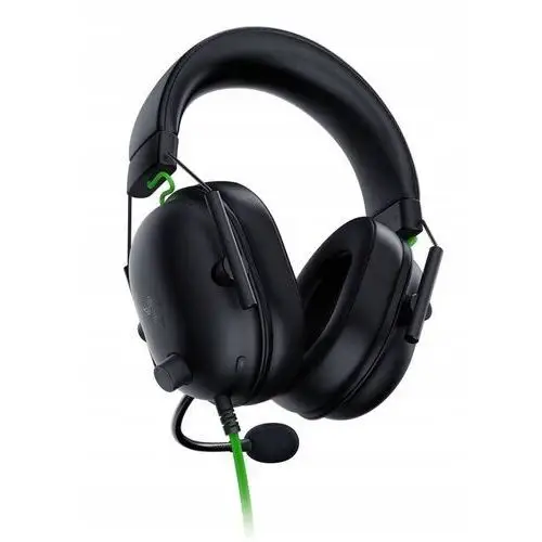 Słuchawki Razer BlackShark V2 X Wired Gamingowe Nasa Czarny Zielony Xbox Ps
