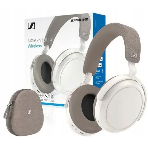 Słuchawki Sennheiser Momentum 4 Wireless White 60h aptX Hybrid Anc Etui