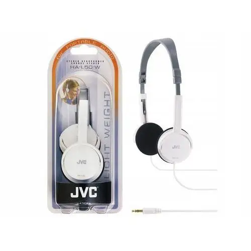 Słuchawki stereo białe Jvc HA-L50 lekkie nauszne