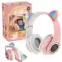 Słuchawkowy Bezprzewodowe Bluetooth Z Uszami Kota Dla Dzieci Różowy Sklep on-line