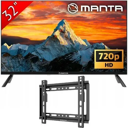 Smart Tv Telewizor 32 cale Android Hd Led dekoder DVBT2 Wifi +uchwyt Manta