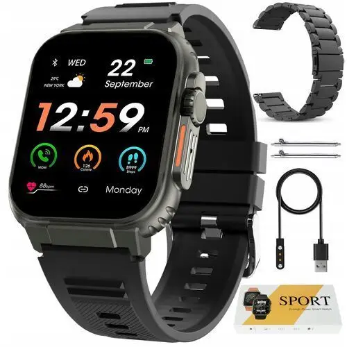 Smartwatch 600MAH Zegarek Dyktafon Rozmowy Pamięć