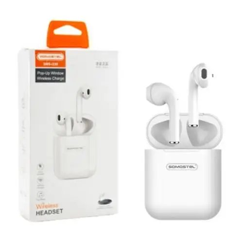 Słuchawki bluetooth earbuds biały i330i - somotel i330i