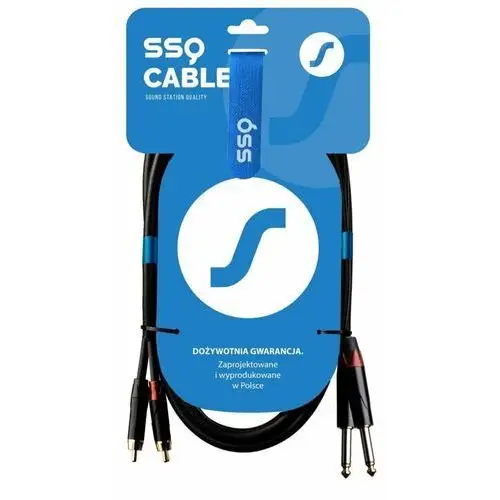 Sound station quality (ssq) Ssq rcajm2 - kabel 2 metrowy 2xrca- 2x jack mono 6,3mm