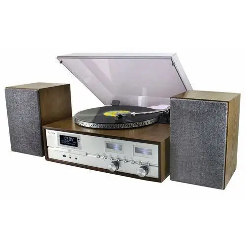 Soundmaster PL880, zestaw Hi-Fi w stylu retro, srebrny/brązowy #