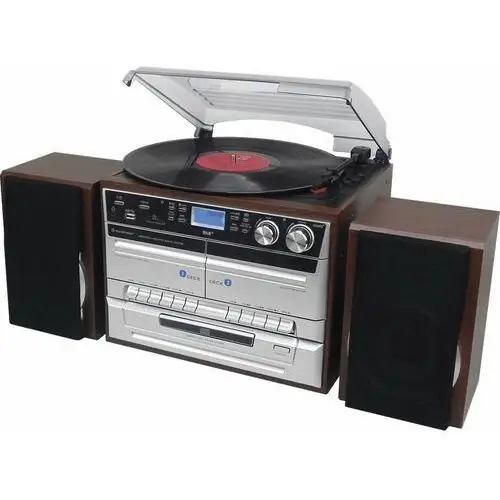 Soundmaster system mcd5550dbr, retro hi-fi dab+, srebrny/brązowy