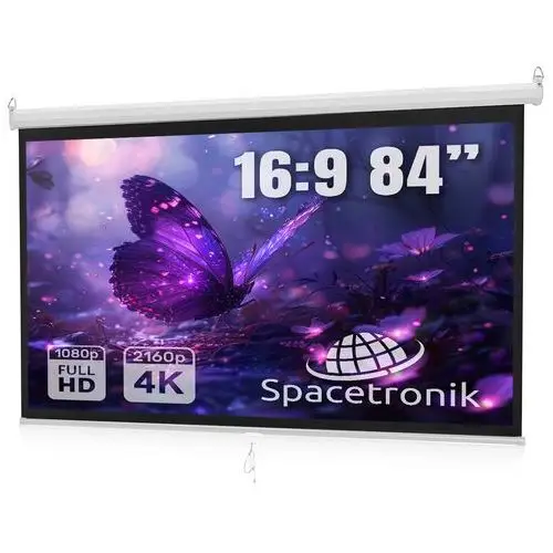 Ekran Projekcyjny Sufitowy Automatyczny 84" cali 16:9 PVC 1.0 Gain 160° Spacetronik