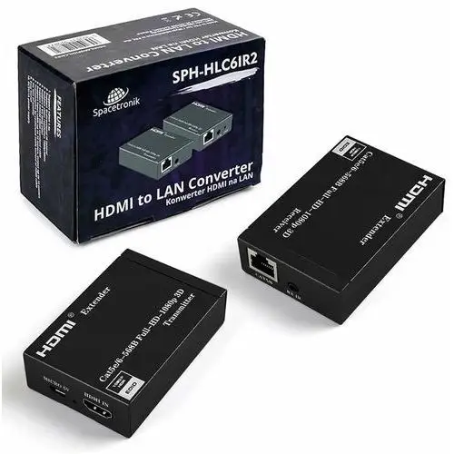 Spacetronik Extender konwerter hdmi na lan sph-hlc6ir2 po skrętce cat5/6/7