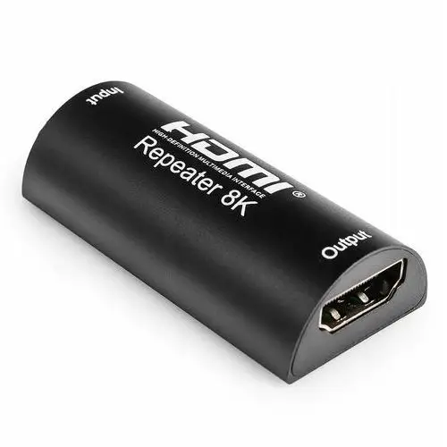 WZMACNIACZ SYGNAŁU REPEATER HDMI 2.1 JAKOŚĆ 8K ADAPTER ZASIĘG 25M STABILNY