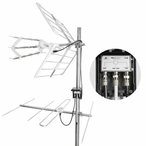 Spacetronik Zestaw eos dvb-t2 uhf+vhf h zwrotnica