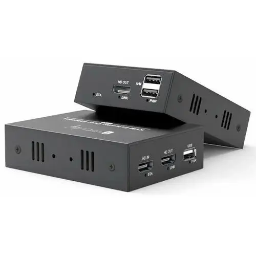 Extender kvm hdmi/usb 1080p60hz do 100m po skrętce kat6 nadajnik / odbiornik Techly