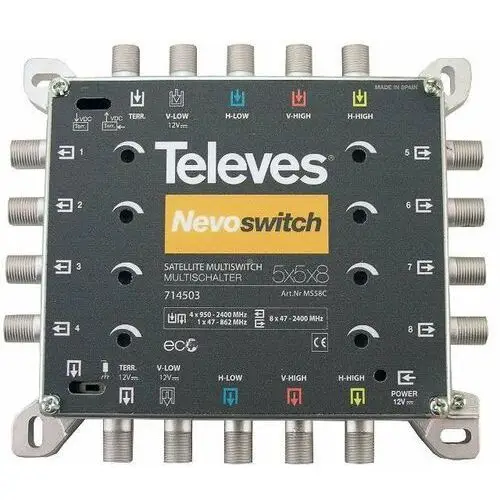 Televes Multiswitch nevoswitch 5x5x8, ref. 714503