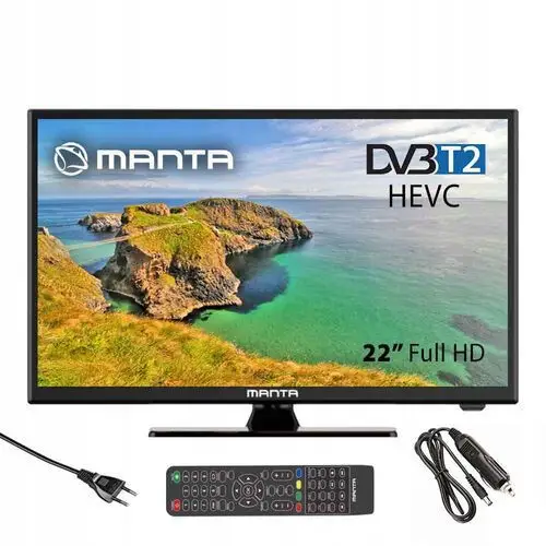 Telewizor Monitor 22 Cale Manta DVBT2 12V Tv Fhd