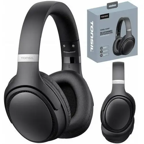 Słuchawki bezprzewodowe nauszne Tonsil Bluetooth V5.3 R35BT Czarny