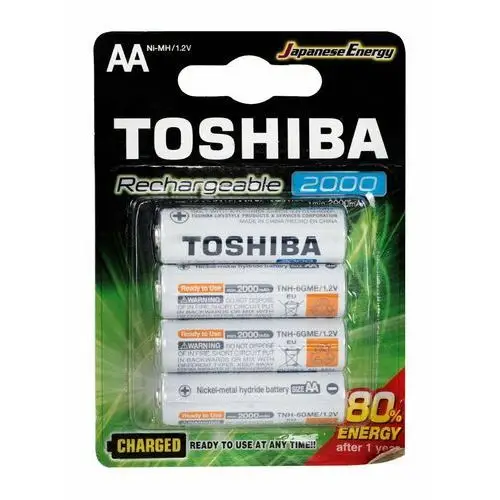 Toshiba , akumulator ready to use tnh-6gme bp-4c aa 2000mah blister, 4 szt